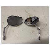 (2)- CHROME MOTORCYCLE MIRRORS