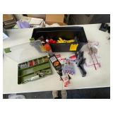 TOOL BOX WITH ASSORTED FISHING TACKLE