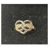 SIZE 6 STERLING HEART RING