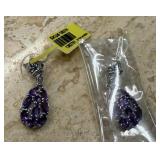PURPLE STUD EARRINGS