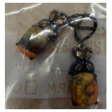 BUMBLE BEE JASPER LEVER BACK EARRINGS