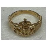 14KT IRISH CLADDAGH RING SIZE 5.5