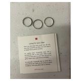 (3)- SIZE 6 SILVER RINGS