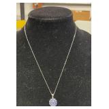 TANZANITE PENDANT WITH 20' CHAIN
