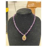 TASMANIAN STICHITE AMETHYST PENDANT NECKLACE