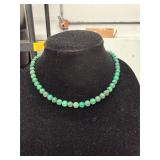 18' AUSTRALIAN CHYRSOPRASE NECKLACE IN STERLING