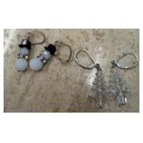 SNOWMAN & CHRISTMAS TREE EARRINGS