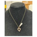 18' HEART SHAPED PENDANT NECKLACE