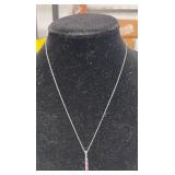 PINK SAPPHIRE PENDANT WITH 20' CHAIN