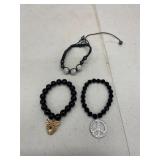 (3)- ASSORTED BRACELETS