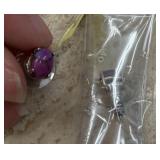 PURPLE STUD EARRINGS