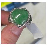 GREEN JADE RING SIZE 6