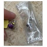 MOJAVE PURLE TURQUOISE STUD EARRINGS