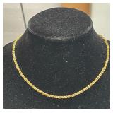 14K GOLD 18' SPARKLE LINK CHAIN NECKLACE