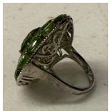 BRAZILIAN CITRINE COCKTAIL RING IN STERLING