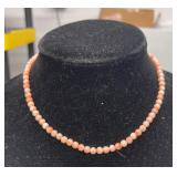 16' CORAL BEADED NECKLACE