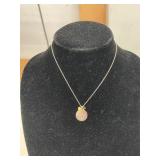 16-18' 14K YG & PLATINUM OVERLAY STERLING NECKLACE