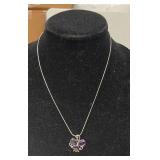 AMETHYST PENDANT WITH 20' CHAIN