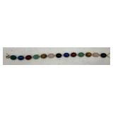 7' 14K YELLOW GOLD SCARAB BRACELET