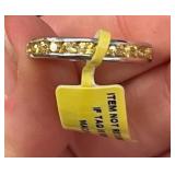 YELLOW SAPPHIRE RING IN STERLING SIZE 5