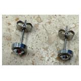 KIRKS FOLLY WHITE TOPAZ STUD EARRINGS