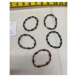 (5)- MAGNETIC BEADED STRETCHABLE BRACELETS