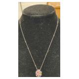 SAPPHIRE PENDANT W/ 20' CHAIN NECKLACE