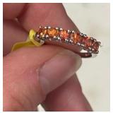ORANGE SAPPHIRE RING SIZE 5