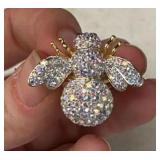 JOAN RIVERS CRYSTAL BEE RING SIZE 6