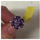 AMETHYST RING IN STERLING SIZE 6