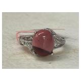 WHITE TOPAZ RING IN STERLING SIZE 6