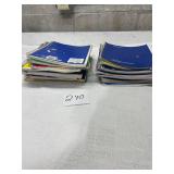 lot of spiral note books