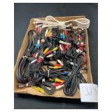 tray lot of A/V cables