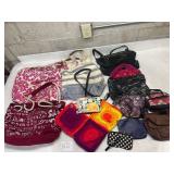 Large lot of womens purses handbags