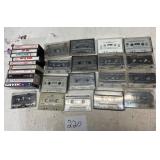 Lot of rock and roll cassette tapes