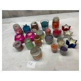 Large lot of scented candles