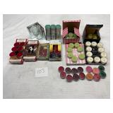 Lot of scented tea, light candles