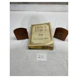 Holy bible with book ends