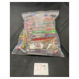 large ziploc bag of gel pens