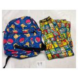 Pokemon book bag and pajama pants