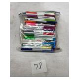 Gallon Ziploc bag of skinny markers