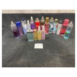 large lot of body mist sprays