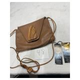 Kimberly Chalos hand carved wood and leather purse