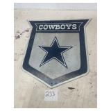 large Dallas Cowboys wooden sign
