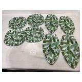 Palm leaf Melamin tray and plate lot