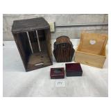 wooden display and jewelry boxes