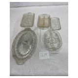 Vintage glass serving trays