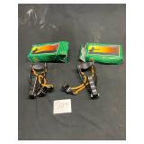 2 high velocity folding slingshots with boxes