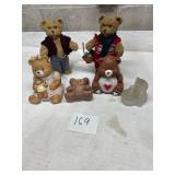 ceramic teddy bear figure lot