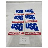 USG sheetrock tool box stickers